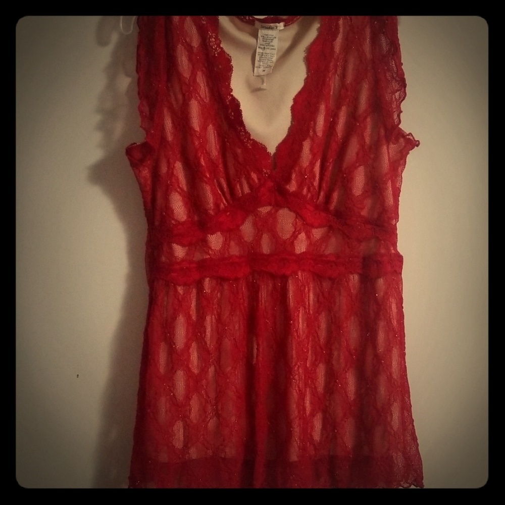 Cute red dress shirt